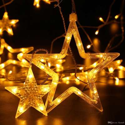 Star string light part decorative for Eid Festival curtain light ramadan light string for bedroom